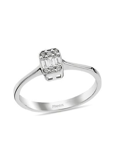 Pirnus Diamond Baget Yüzük 14 Ayar Altın Gramı : 1.79