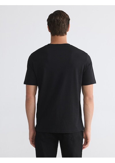 Lcwaıkıkı Classic Siyah Regular Fit Basic Erkek Dry Touch Tişört
