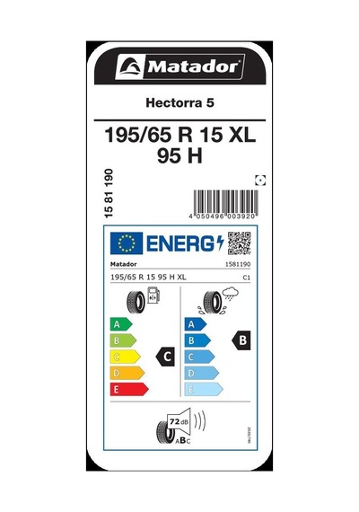 Matador 195/65R15 95H XL Hectorra 5 Yaz Lastiği 2024