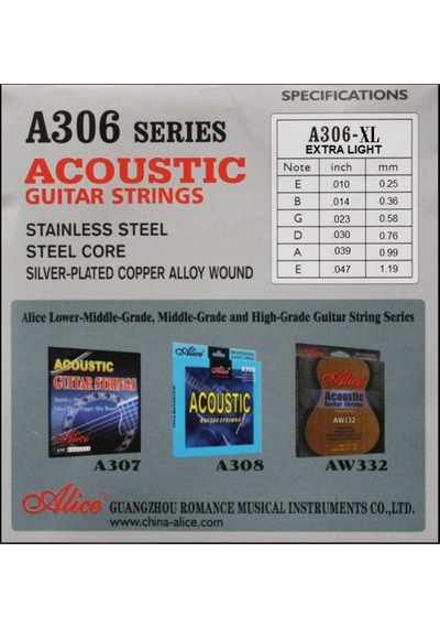 Alice A306XL Akustik Gitar Takım Tel - 0.10 Alice A306XL Akustik Gitar Takım Tel - 0.10