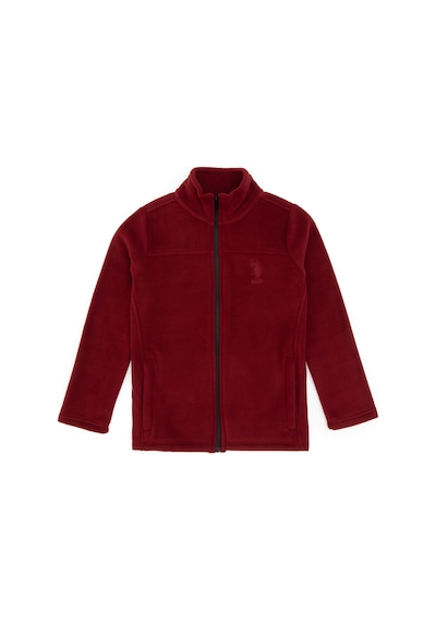 U.S. Polo Assn. Kız Çocuk Bordo Fermuarlı Polar Sweatshirt 50317875-VR014