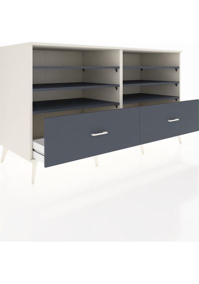 Kronos Konsol 6 Raflı 2 Çekmeceli 176x59x99 Aytaşı-antrasit Aytaşı-antrasit