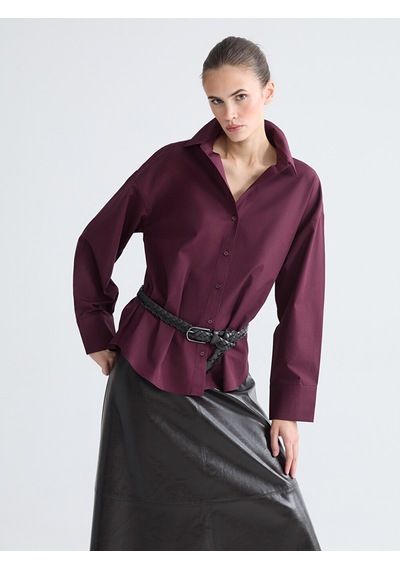 Lcw Vision Mürdüm Poplin Kadın Gömlek