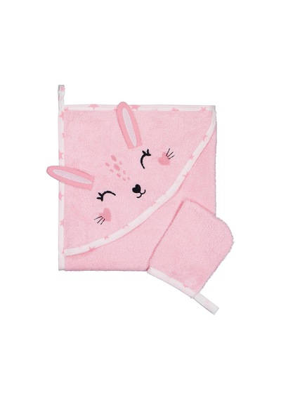 Civil Baby Tavşan Kulaklı Bambu Havlu - Pembe 31B61011625W1