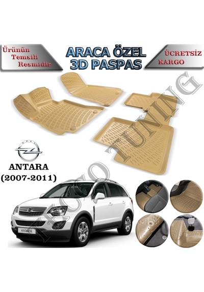 Rizline Opel Antara Bej 3D Havuzlu Paspas