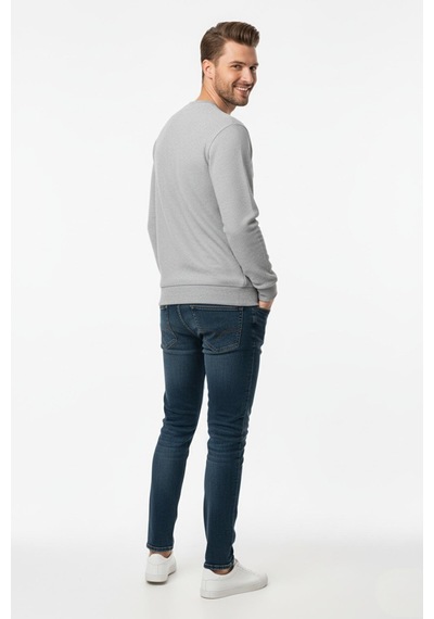 Baglan Erkek Büyük Beden Sıfır Yaka Selanik Sweatshirt Bgl-st04871 Açık Gri Melanj Baglan Erkek Büyük Beden Sıfır Yaka Selanik Sweatshirt Bgl-st04871 Açık Gri Melanj
