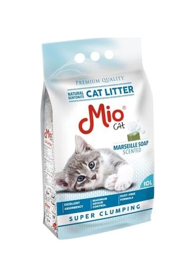 Mio Kedi Kumu, 10 Lt. Marsilya Sabun Kokulu Bentonit, Kalın