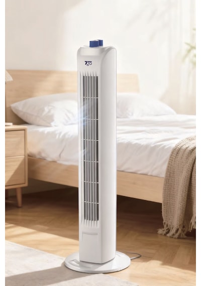 7go 7gtf1 30 İnç Kule Tipi Vantilatör 45w Güçlü Motor, 3 Kademeli Hız, Salınımlı, Zamanlayıcılı To