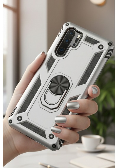 Huawei P30 Pro Kılıf Yüzüklü Stand Olabilen Magnetic Tpu Tank Kapak