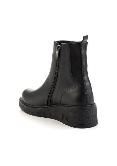 Siyah Hakiki Deri Kadın Bot & Bootie K02717251903 Siyah