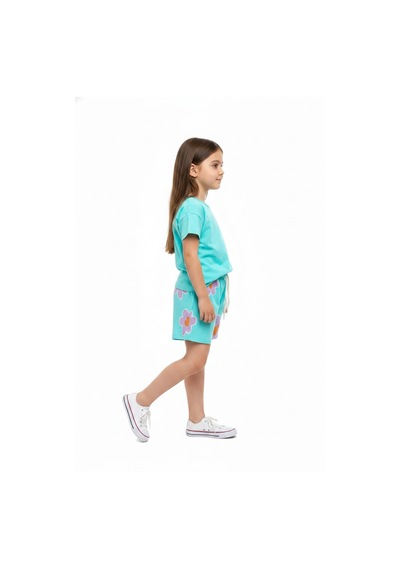 Toontoy Kids Toontoy Kız Çocuk 2'li Şortlu Takım Bisiklet Yaka Kısa Kollu Baskılı Tişört - Beli Lastikli Bağlamalı Baskılı Şort 25035 Mint Yeşili Toontoy Kids Toontoy Kız Çocuk 2'li Şortlu Takım Bisiklet Yaka Kısa Kollu Baskılı Tişört - Beli Lastikli Bağlamalı Baskılı Şort 25035 Mint Yeşili