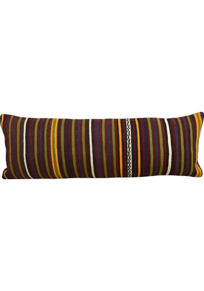 Zehra Abla Halı Yeni El Dokuma Dekoratif Lumbar Kilim Kırlent Yastık Kılıfı 6208
