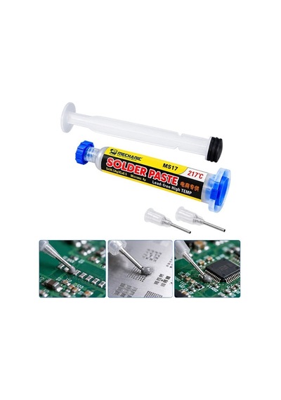 Pm-39104 Mechanic Ms17 50 Gram 4 Microns Leaded High Temp 217c Şırınga Krem Lehim