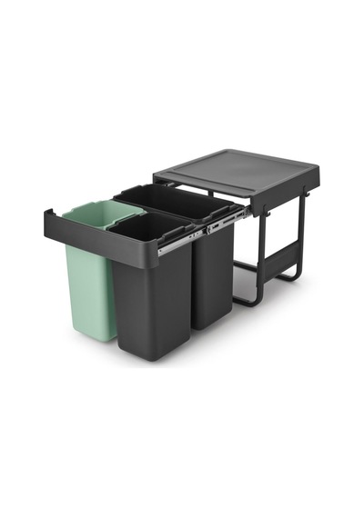 Brabantia Dark Grey Sort&go Buılt In Bın Çöp Kutusu 10+10+20lt Siyah