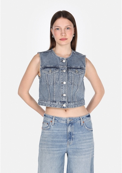 Colin's Colins Slim Fit Kadın Mavi Yelek Cl1074989 Q1.v1 Dn44352 Denim