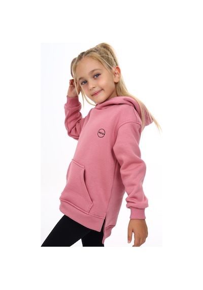 Toontoy Kız Çocuk Oversize Kapüşonlu Cepli Nakış Baskılı Yırtmaçlı Sweatshirt - 3 İplik Şardonlu Gül Kurusu Toontoy Kız Çocuk Oversize Kapüşonlu Cepli Nakış Baskılı Yırtmaçlı Sweatshirt - 3 İplik Şardonlu Gül Kurusu