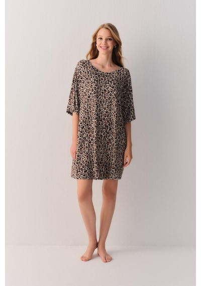 Suwen Leo Lunge Night Günlük Elbise Sh27406613d1293 Leopar