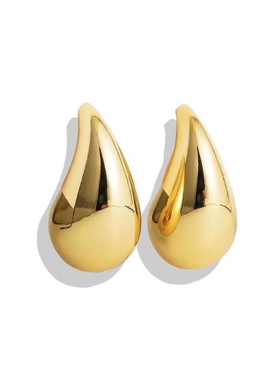 Bottega Damla Gold Kaplama Gümüş Küpe Gümüş