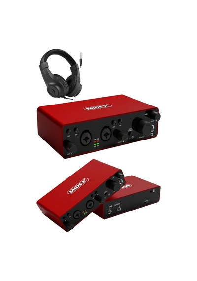 Glx-800rd-h Üst Segment Usb Stüdyo Ses Kartı 2 Giriş 2 Çıkış 24bit/192khz Kulaklık Kablo Dahil