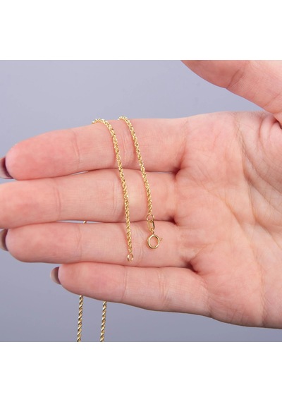 14 Ayar 45 Cm İnce Halat Altın Zincir Kolye 1,15 Gr-6526