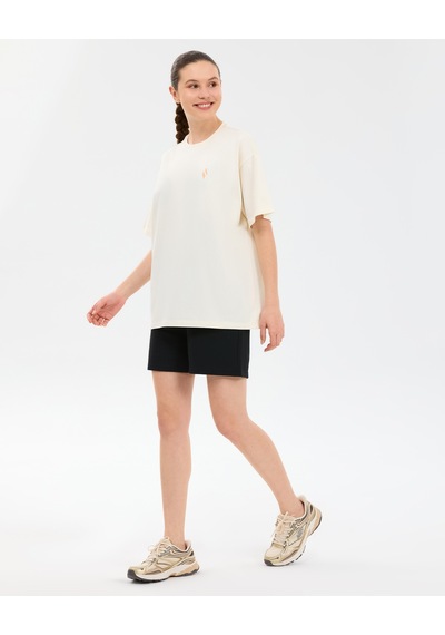Skechers W Oversize Fit Graphic T-shirt Kadın Beyaz Tshirt S2610052-3855