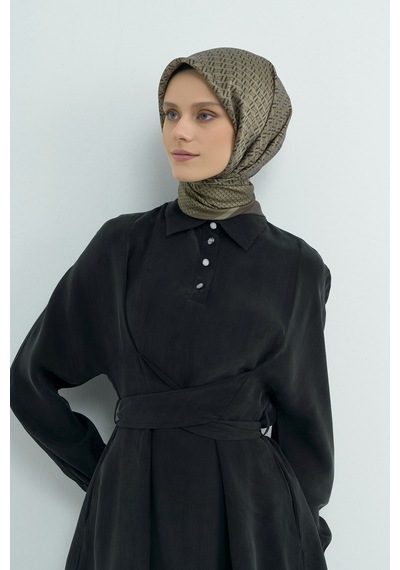 Armine Saf İpek Sura Eşarp-2026 İlkbahar-yaz- 950200d Haki-yeşil