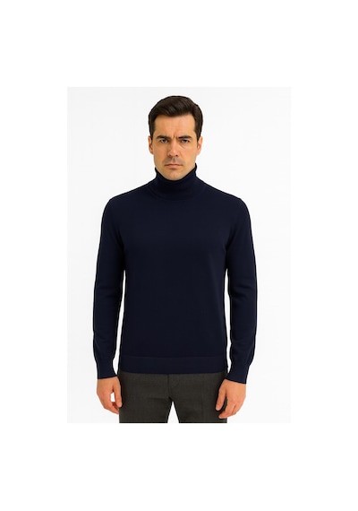 Classics Men Huffa Erkek Slim Fit Boğazlı Erkek Triko-7430 Lacivert