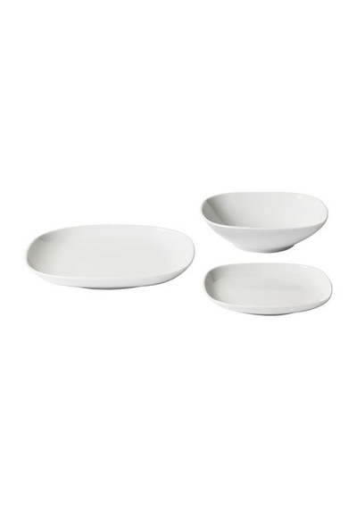 Ikea Vardera Porselen 6 Kişilik 18 Parça Yemek Takımı 18-25 Cm Beyaz Kare
