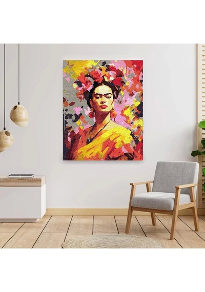 Sayılarla Boyama Seti 40 x 50 CM Tuval Şasesine Gerili Frida