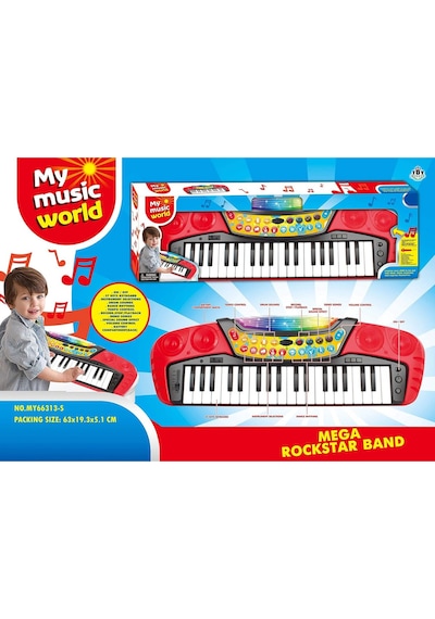 Müzik Dünyası 37 Tuşlu Kayıt Özellikli Işıklı Ve Sesli Eğitici Elektronik Org Piyano Oyuncak