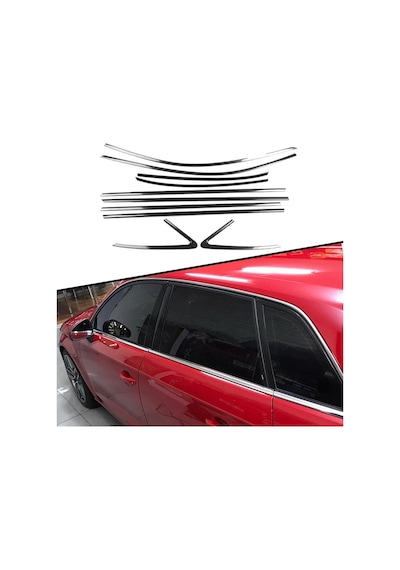 Audi A3 Hb Krom Cam Çıtası Çerçevesi   2013-2020