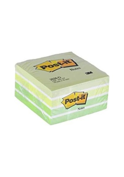 Post-it Küp Not, Yeşil Tonları, 450 Yaprak