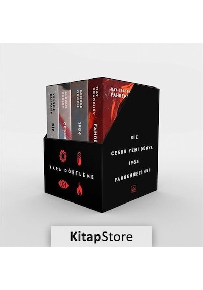 Kitapstore Kara Dörtleme Kutu Set (Biz, Cesur Yeni Dünya, 1984, Fahrenhei.