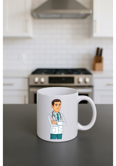 Meslek Baskılı Kupa Erkek Doktor