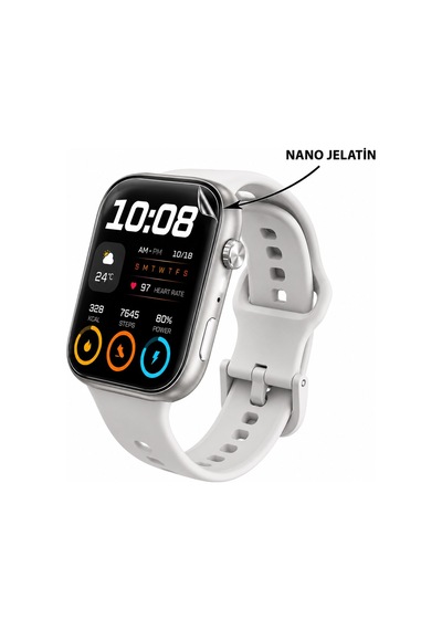 Honor Choice Watch 2ı Uyumlu 3 Adet Şeffaf Ultra Koruyucu Nano Jelatin