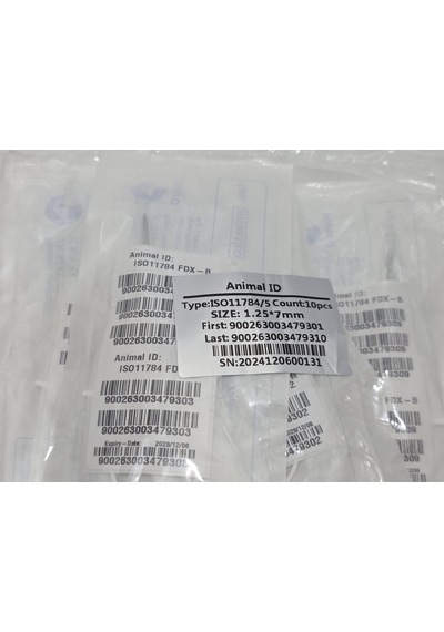 Iso11784 Fdx-b Hayvanlar İçin Mikro Çip 10 Adet
