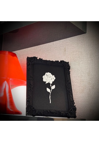 Monarch Rose Kabartma Gül Model Varaklı Premium Tablo 170mm X 230mm