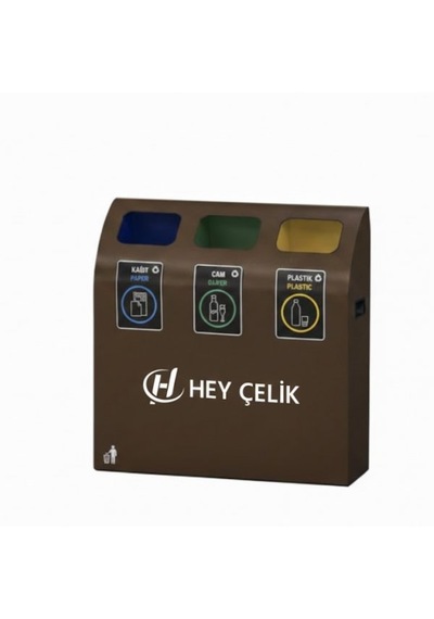 3 Lü Sıfır Atık Geri Dönüşüm Ünitesi Gd-053 Metal Atık Ayrıştırma Sistemi Hey Çelik