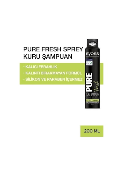 Syoss Pure Fresh Kuru Şampuan 200 ML