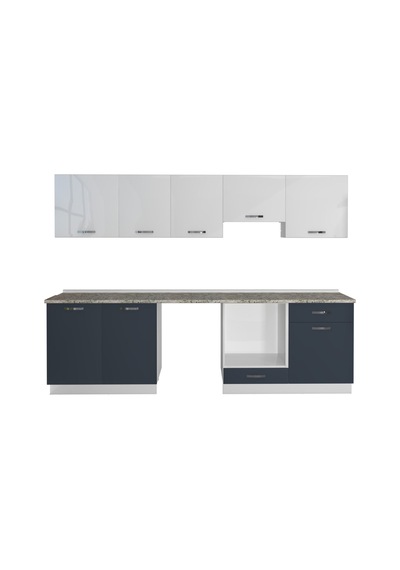 Decoraktiv Elite 280 Ankastre Fırın Modüllü Mdf Hazır Mutfak Dolabı - Tezgah Dahil - Antrasit - Beyaz Decoraktiv Elite 280 Ankastre Fırın Modüllü Mdf Hazır Mutfak Dolabı - Tezgah Dahil - Antrasit - Beyaz
