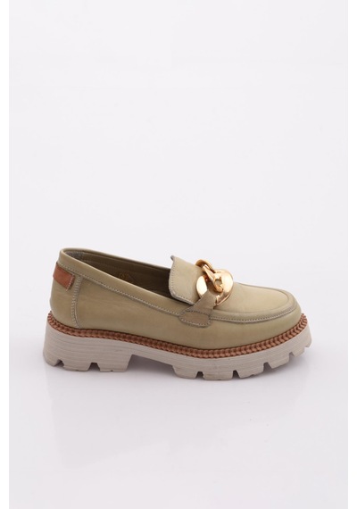 Mamma Mia Mammamia D24ya-3185 Kadın Deri Loafer Ayakkabı Elma Yeşili Pen-scorpıon