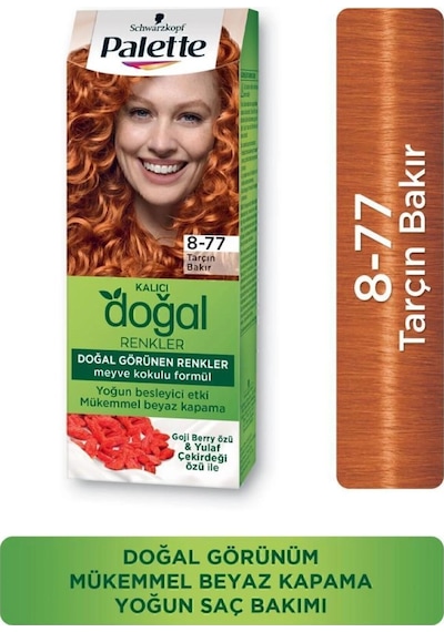 Palette Kalıcı Doğal Renkler 8 - 77 Tarçın Bakır X 2 Adet