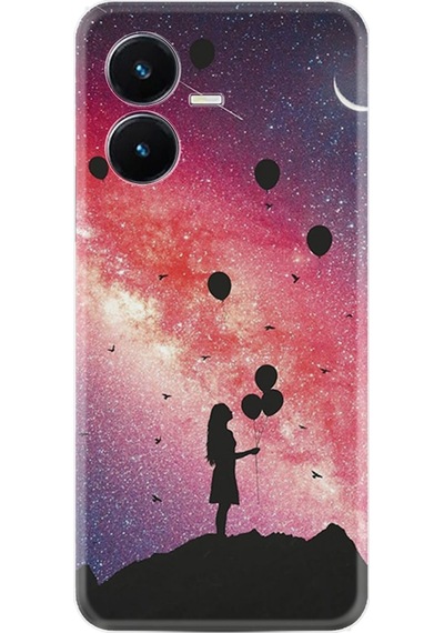 Vivo Y22S Kilif Resimli Silikon Flowers Cat 2 1349 566401802