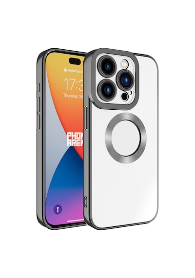 Apple iPhone Uyumlu 15 Pro Kılıf Kamera Lens Korumalı Logo Gösteren İnce Hafif Pazarplus Derin Mor