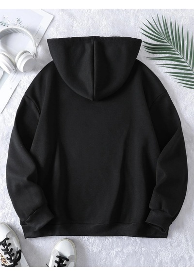 Startmore Adrift Unisex Erkek/kadın Pikachu Renkli Özel Baskılı Oversize Kapüşonlu Sweatshirt Beyaz Siyah