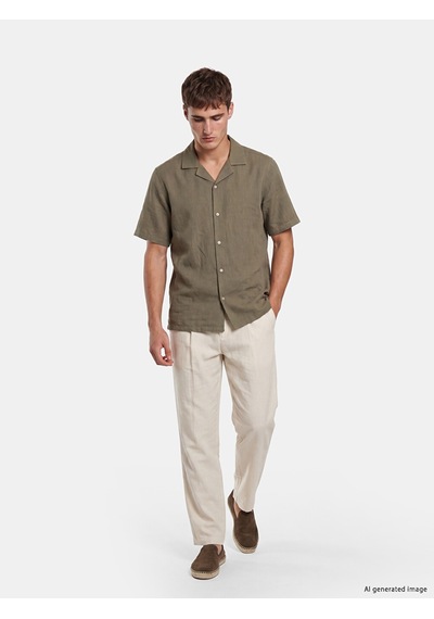 Lcw Vision Haki Regular Fit Erkek Dokulu Gömlek