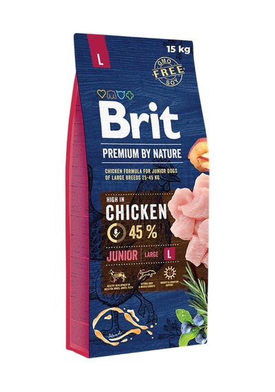 Premium By Nature Junior Large, Büyük Irk - Genç Köpekler İçin, Tavuk Etli Kuru Mama, 15 Kg