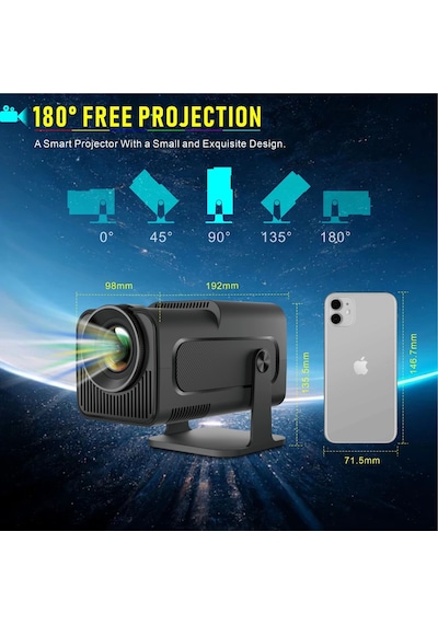 Idragon Hy320 Mini Siyah Taşınabilir Sinema Projeksiyon Cihazı