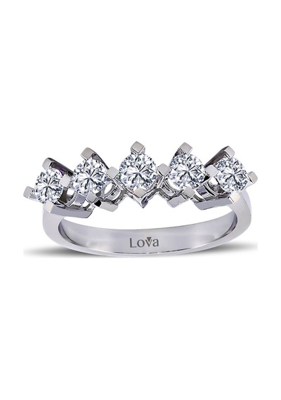 Lova F Renk 0,83 Karat Pırlanta Beştaş Yüzük - 1050223