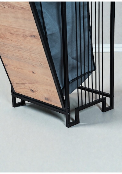 Dekoratif Kirli Sepetli Banyo Dolabı Ahşap Raflı Metal Gövdeli 3 Raflı Çamaşır Sepeti Banyo Düzenleyici Organizer Siyah Dekoratif Kirli Sepetli Banyo Dolabı Ahşap Raflı Metal Gövdeli 3 Raflı Çamaşır Sepeti Banyo Düzenleyici Organizer Siyah